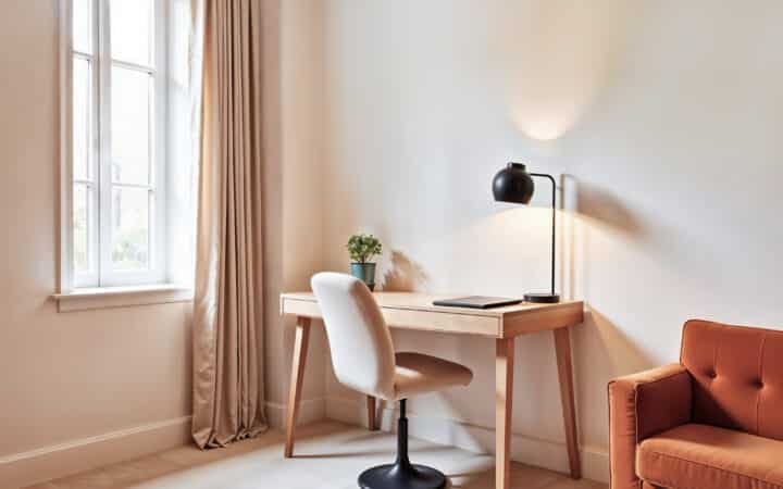 Home Office Organization Ideas for a Desk That Shares the Room With Something Else
